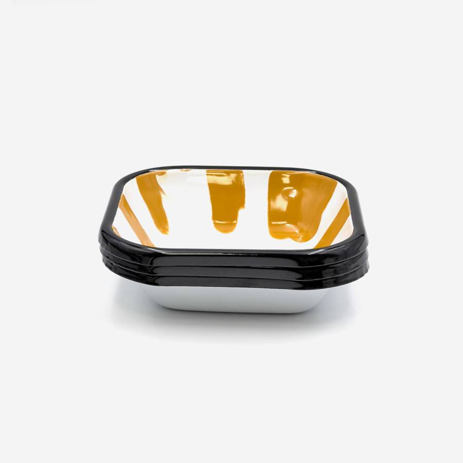 A Little Color Yellow Square Meze Plate