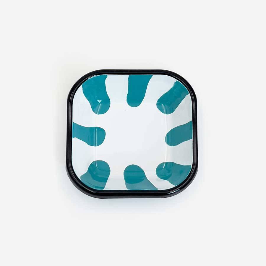 A Little Color Turquoise Green Square Meze Plate