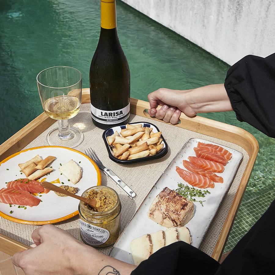 Salmón, ipa y mostaza