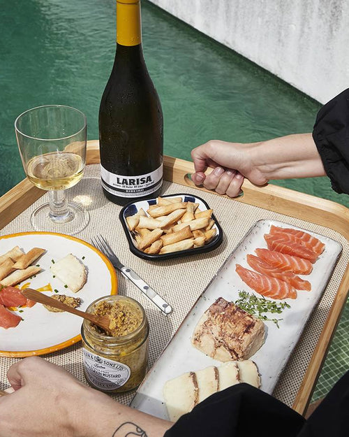 Salmón, ipa y mostaza