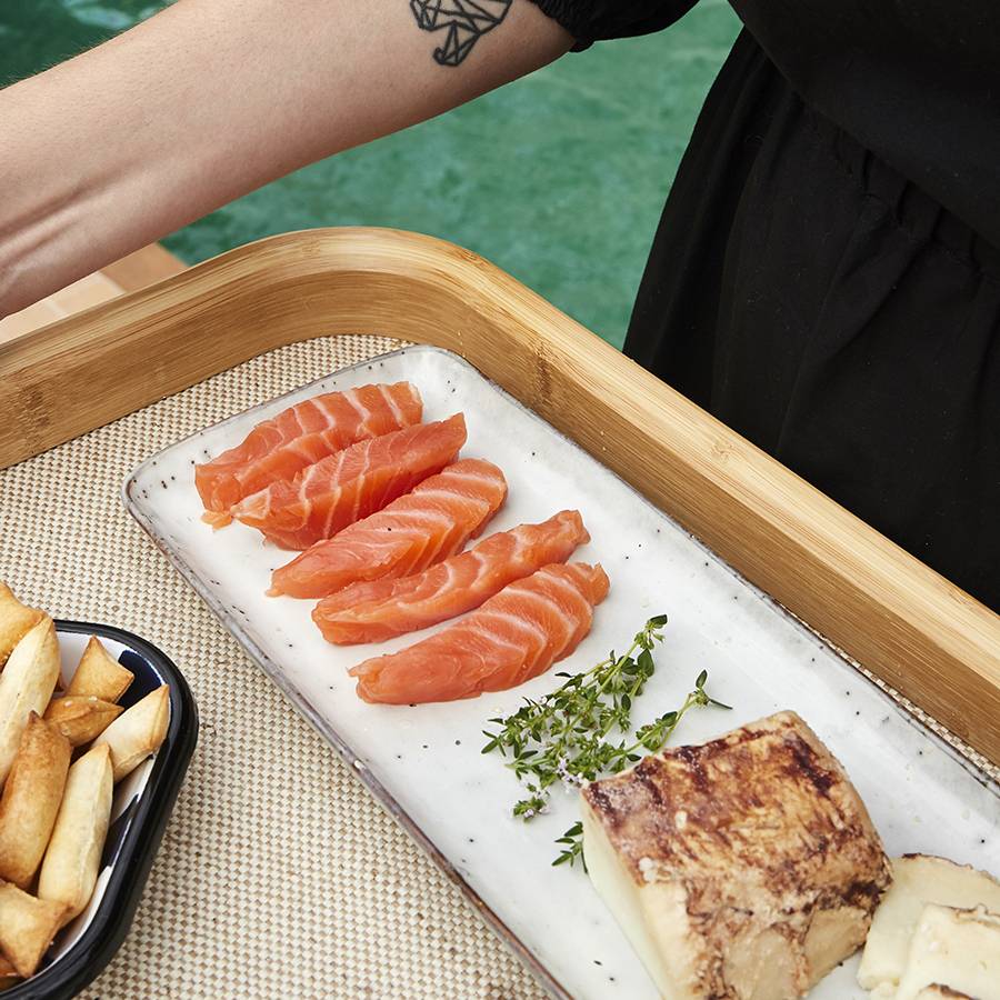 Salmón, ipa y mostaza