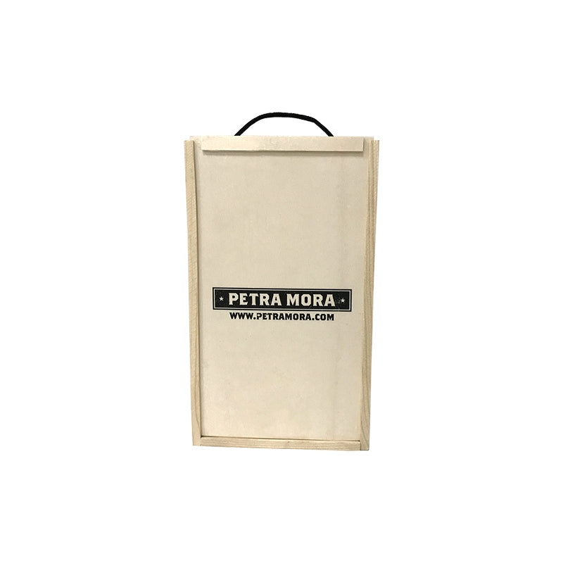Caja de madera dos botellas
