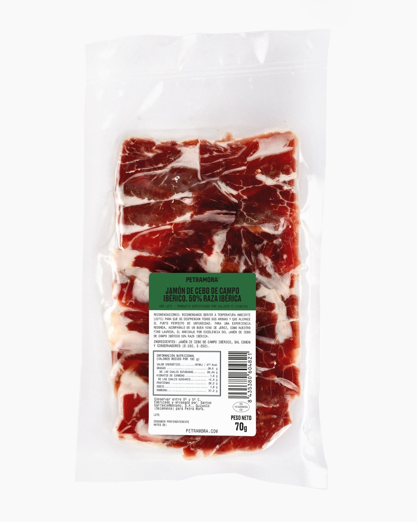 Jamón de cebo de campo ibérico 50%raza ibérica 70g