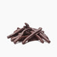 Palitos de limón cubiertos de chocolate negro