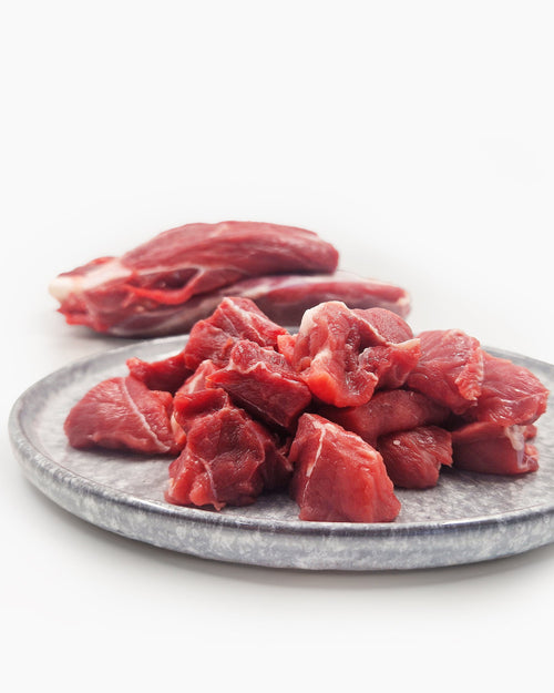 Morcillo de ternera en tacos guisar