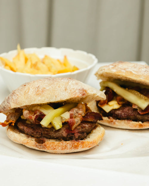 mollete de pan de cristal para hamburguesas