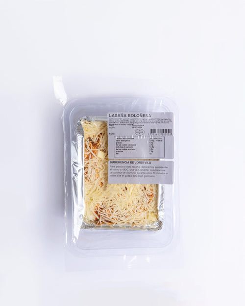 Lasaña de espinacas y cebolla confitada 350 g