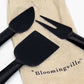 Set de queso negro acero inoxidable